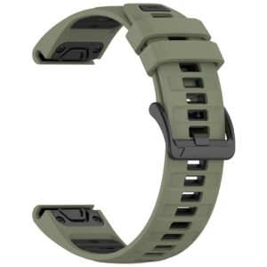Garmin Fenix 8 Pro Armband 22mm silikon - Grön/Svart