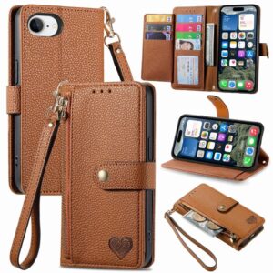 iPhone 16e Plånboksfodral - Brun