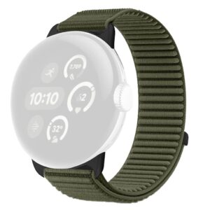 Google Pixel Watch 4 41 mm etc. Klockarmband i Nylon - Mörkgrön