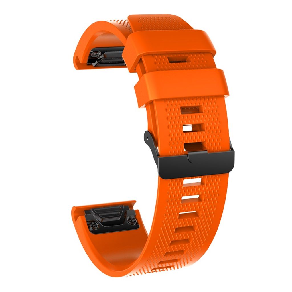 Garmin Fenix 5X/5X Plus/3/3 HR Klockarmband med svart spänne - Orange