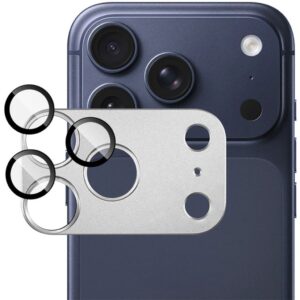 IMAK iPhone 18 Pro Max Linsskydd härdat glas & metall - Silver