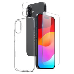 NORTHJO iPhone 17 Skalset med skärmskydd och linsskydd - Transparent