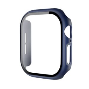 Apple Watch 12 42mm Skal med skärmskydd i härdat glas - Mörkblå