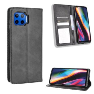 Motorola Moto G 5G Plus Vintagestil Fodral - Svart