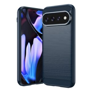 Google Pixel 11 Pro XL TPU-skal kolfibertextur - Blå