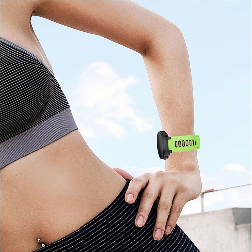 Garmin Forerunner 735XT/220/230/235/620/630 Klockarmband i silikon - Svart/Grön - Bild 5