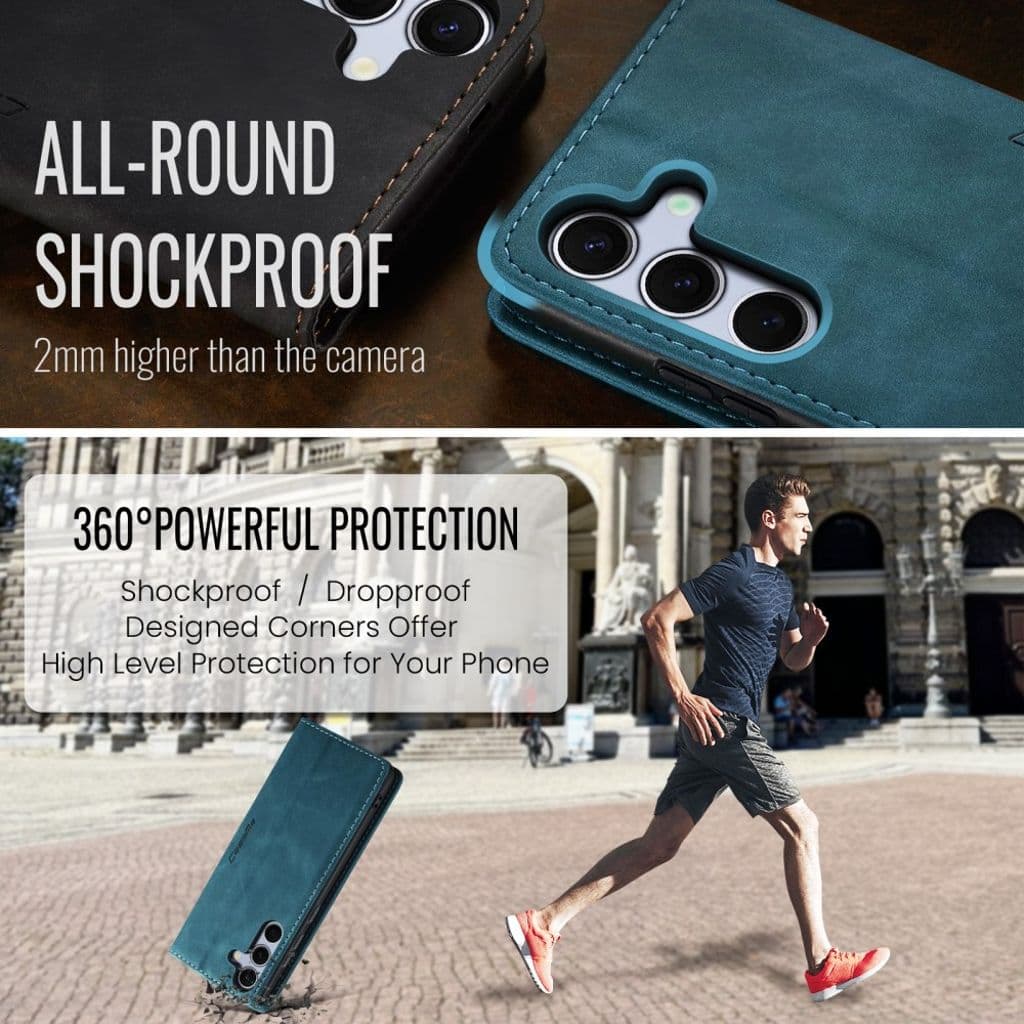 CASEME Samsung Galaxy S25 FE Plånboksfodral med Kortfack - Blå - Bild 6