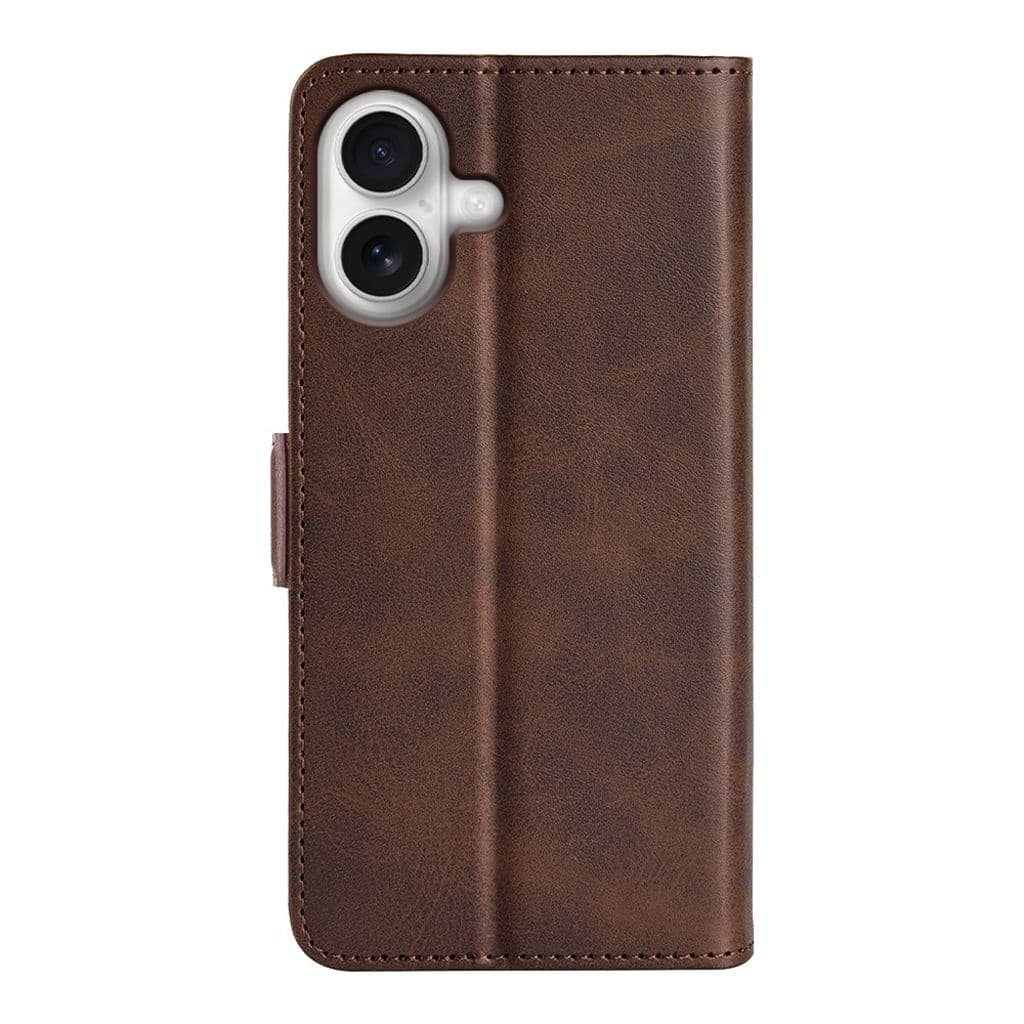 iPhone 17 plånboksfodral kalvstruktur - brun - Bild 6