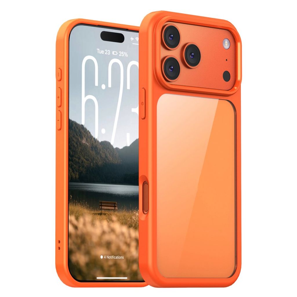 IPAKY iPhone 18 Pro Max/17 Pro Max Skal med klar baksida - Orange