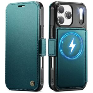 CASEME 053 iPhone 17 Pro Max MagSafe Plånboksfodral med RFID-skydd - Turkos