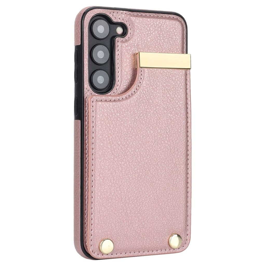 Samsung Galaxy S23 Plus Skal med korthållare - Roséguld