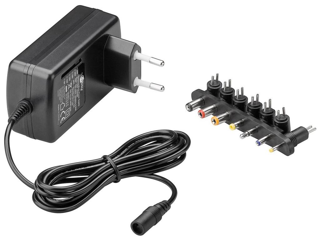 Goobay Universal nätadapter 9V-24V 24W - Flerspänning