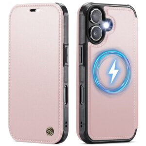 CASEME 053 iPhone 17 MagSafe Plånboksfodral med RFID-skydd - Ljusrosa