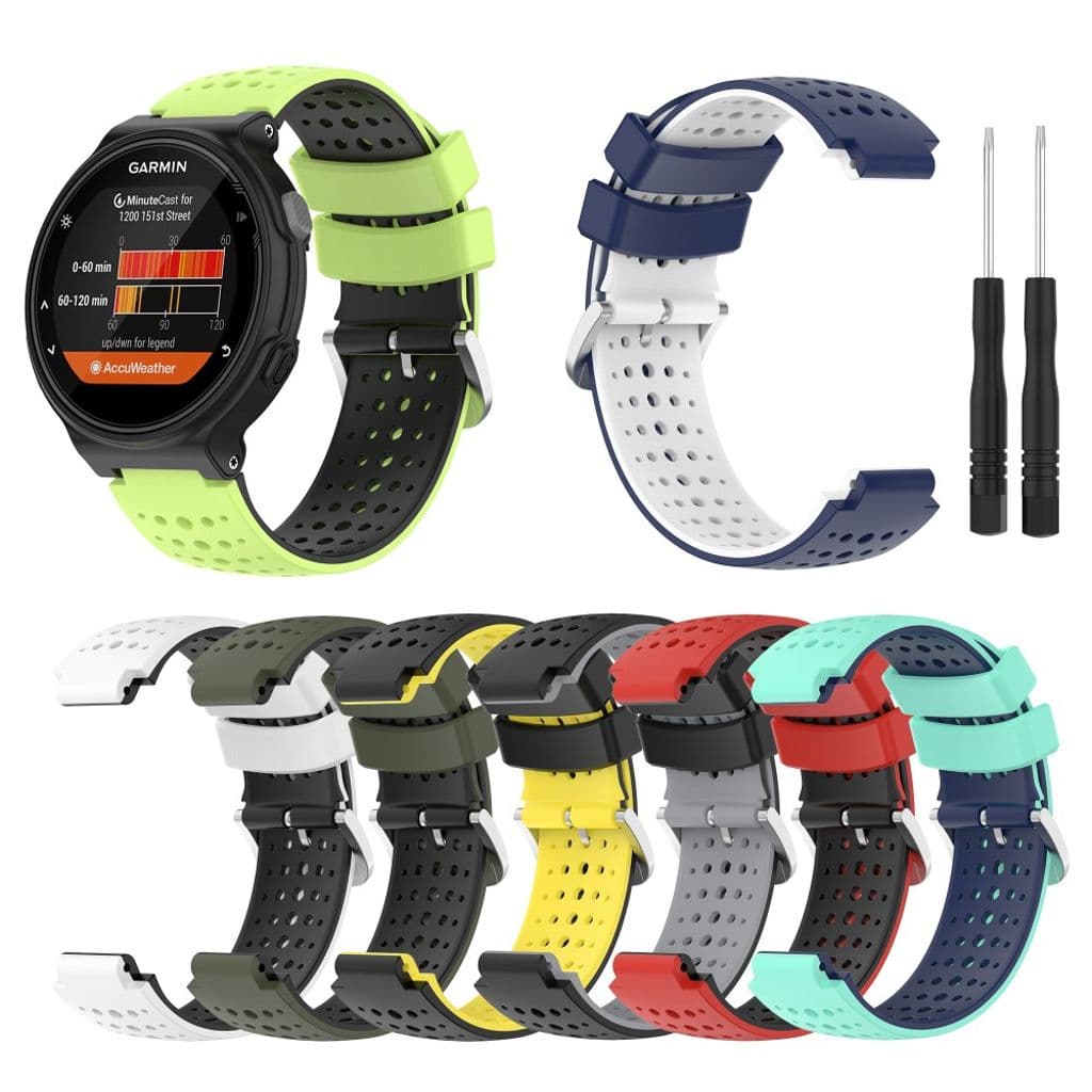 Garmin Forerunner 735XT/620/630/220/230/238 Tvåfärgat Klockarmband - Grön/Svart - Bild 9