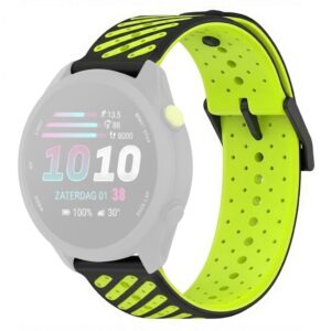 Garmin Forerunner 70/170/170 Music Silikonarmband - Svart/Grön