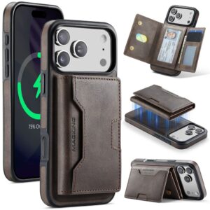 MAGKING iPhone 18 Pro Max/17 Pro Max MagSafe Skal med avtagbar plånbok - Brun