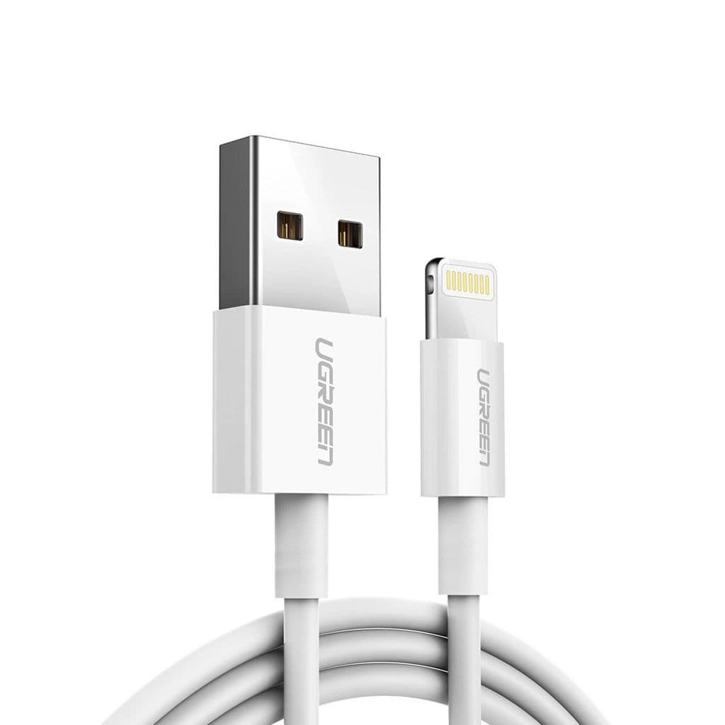 Ugreen kabel USB-A till Lightning MFI kabel 2,4A, 1m - vit
