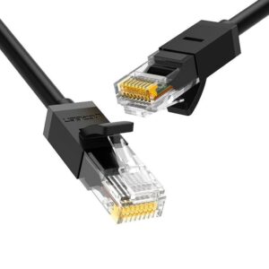 Ugreen Ethernet nätverkskabel RJ45, Cat6, UTP, 1000Mbps, 1m - Svart