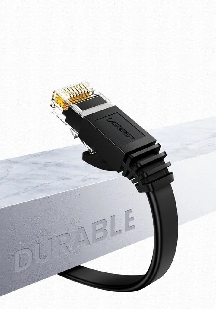 Ugreen Ethernet nätverkskabel RJ45, Cat6, UTP, 1000Mbps, 1m - Svart - Bild 2
