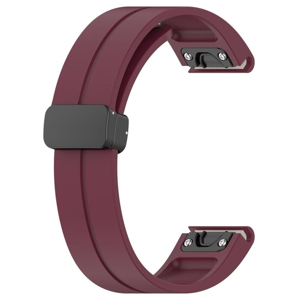 Garmin Fenix 7S/6S/6S Pro etc. Klockarmband i silikon med magnetlås - Röd - Bild 2
