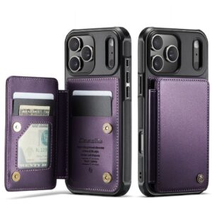CASEME Plånboksfodral med RFID-skydd till iPhone 18 Pro Max/17 Pro Max - Lila