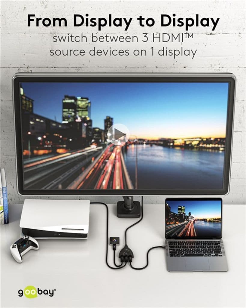 Goobay Series 2.0 HDMI-switch - Svart - Bild 7