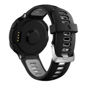 Garmin Forerunner 230/235/620/630/735 Armband Silikon - Svart/Grå