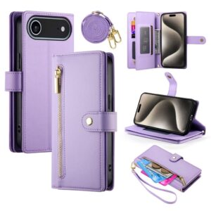 iPhone Air Plånboksfodral med rem - Lila