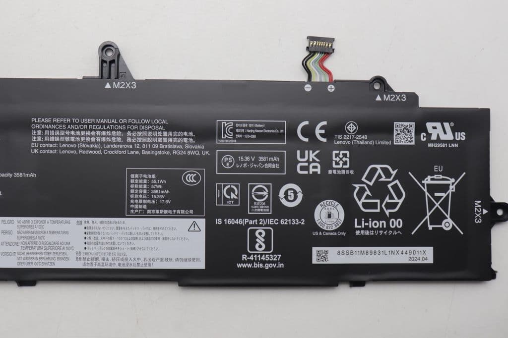 Lenovo Laptop Batteri internt, 4c 57Wh, Li-ion, LG - Bild 2
