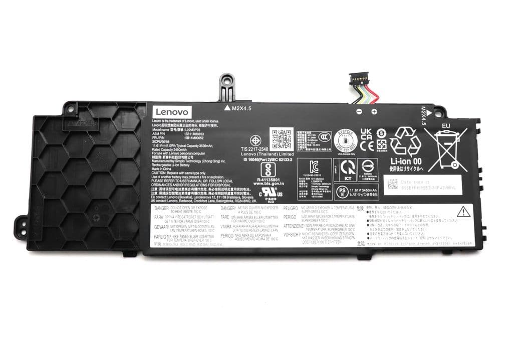 Lenovo Laptop Batteri internt, 3c 41Wh, Li-ion, SMP