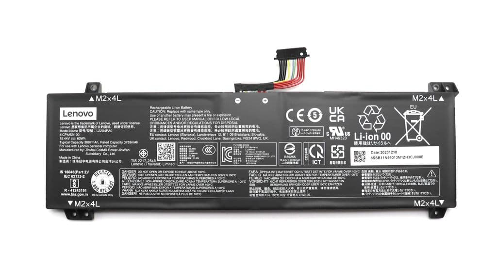 Lenovo Laptop Batteri 4C 60Wh 15,44V L22X4PA0 CM/C