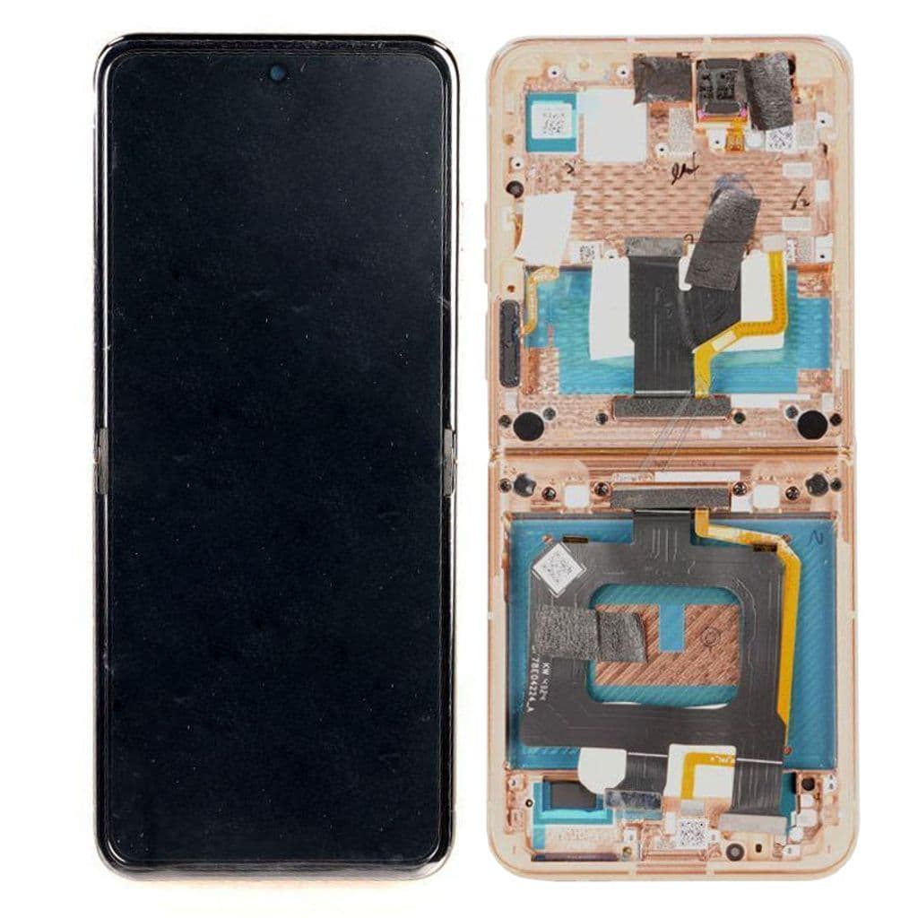 Motorola Razr 50 Ultra LCD Skärm med ram Original - Mocha Brown