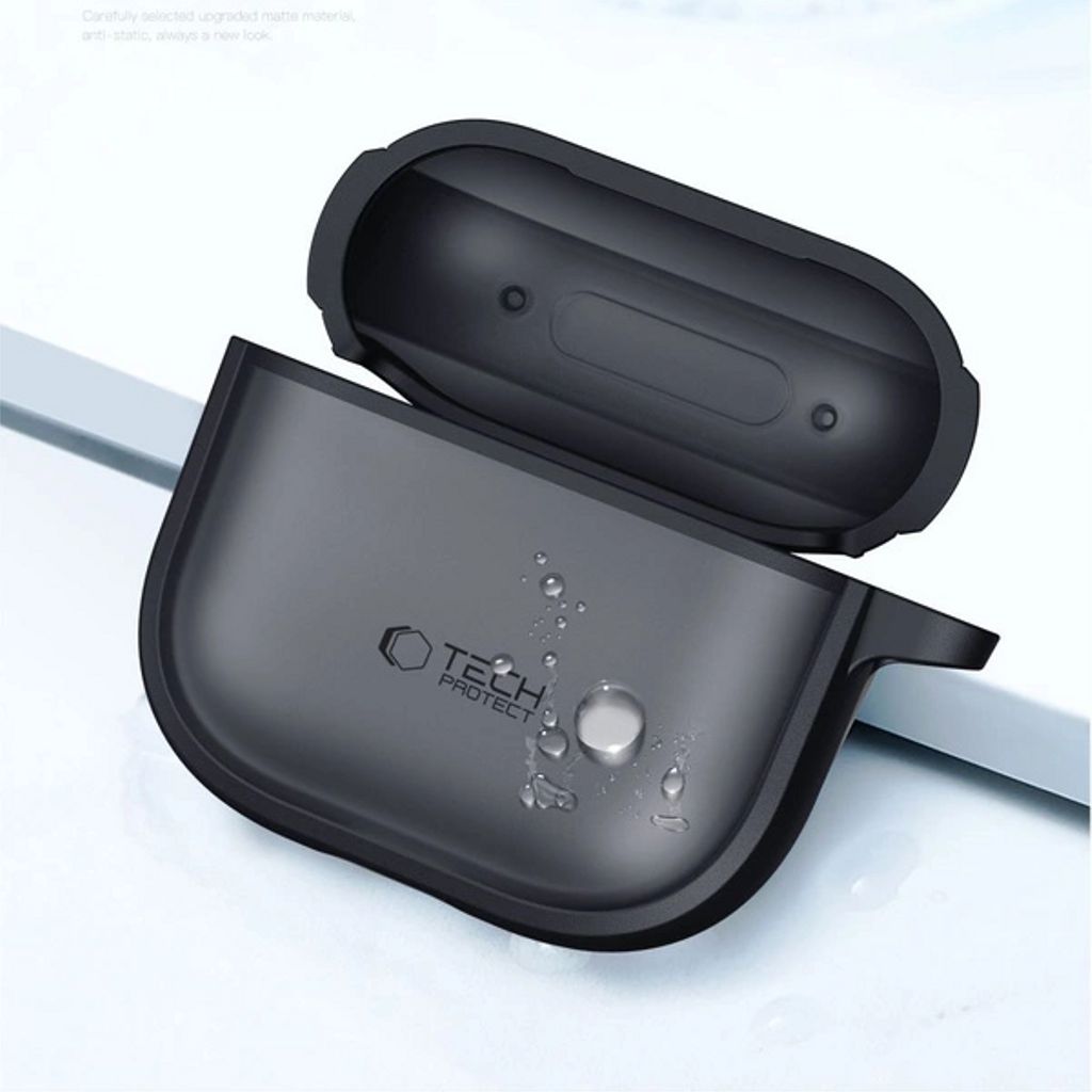 Tech-Protect Slim Fodral med karbinhake för Airpods 4 - Svart - Bild 7