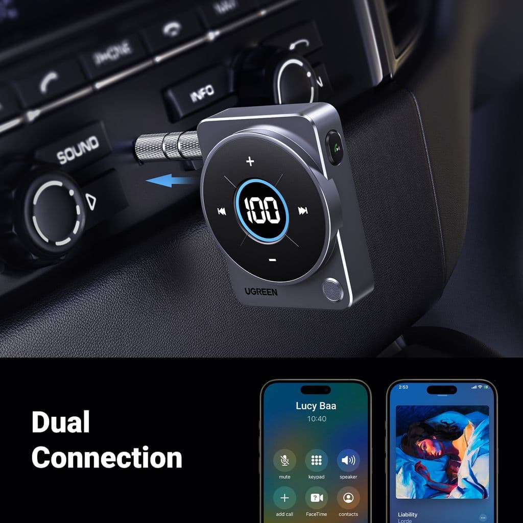 UGREEN Biladapter AUX Bluetooth 5.4-sändare - Bild 7