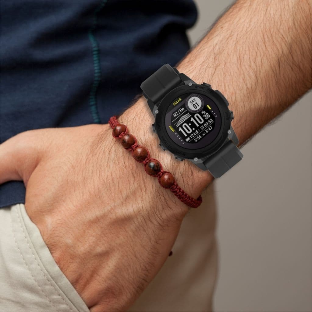 Garmin Descent G1 Solar Kockarmband i silikon enfärgat - Svart - Bild 3