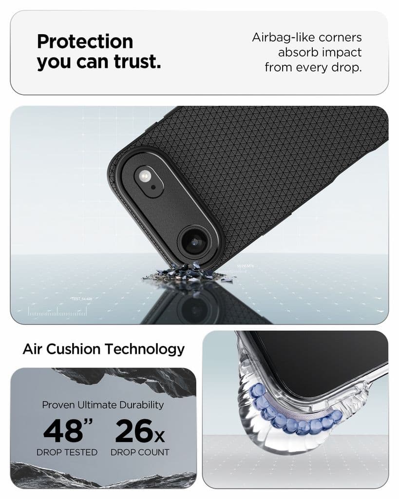 Spigen iPhone 17 Air Liquid Air Skal - Matte Black - Bild 2
