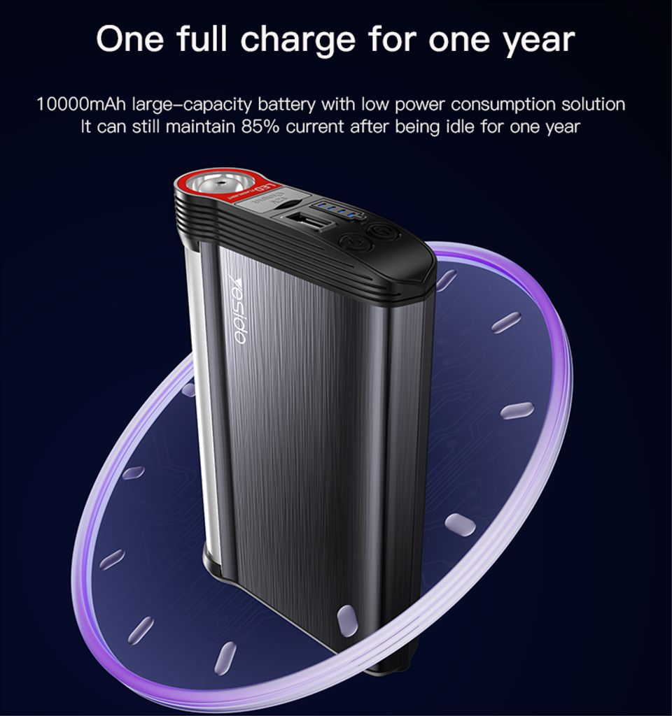 Yesido Nödstartare för bil 10000mAh powerbank - Bild 7
