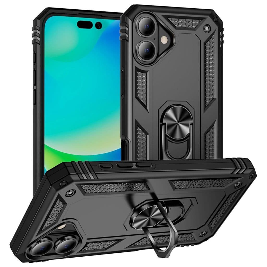 iPhone 17 Skal med ringhållare - Svart