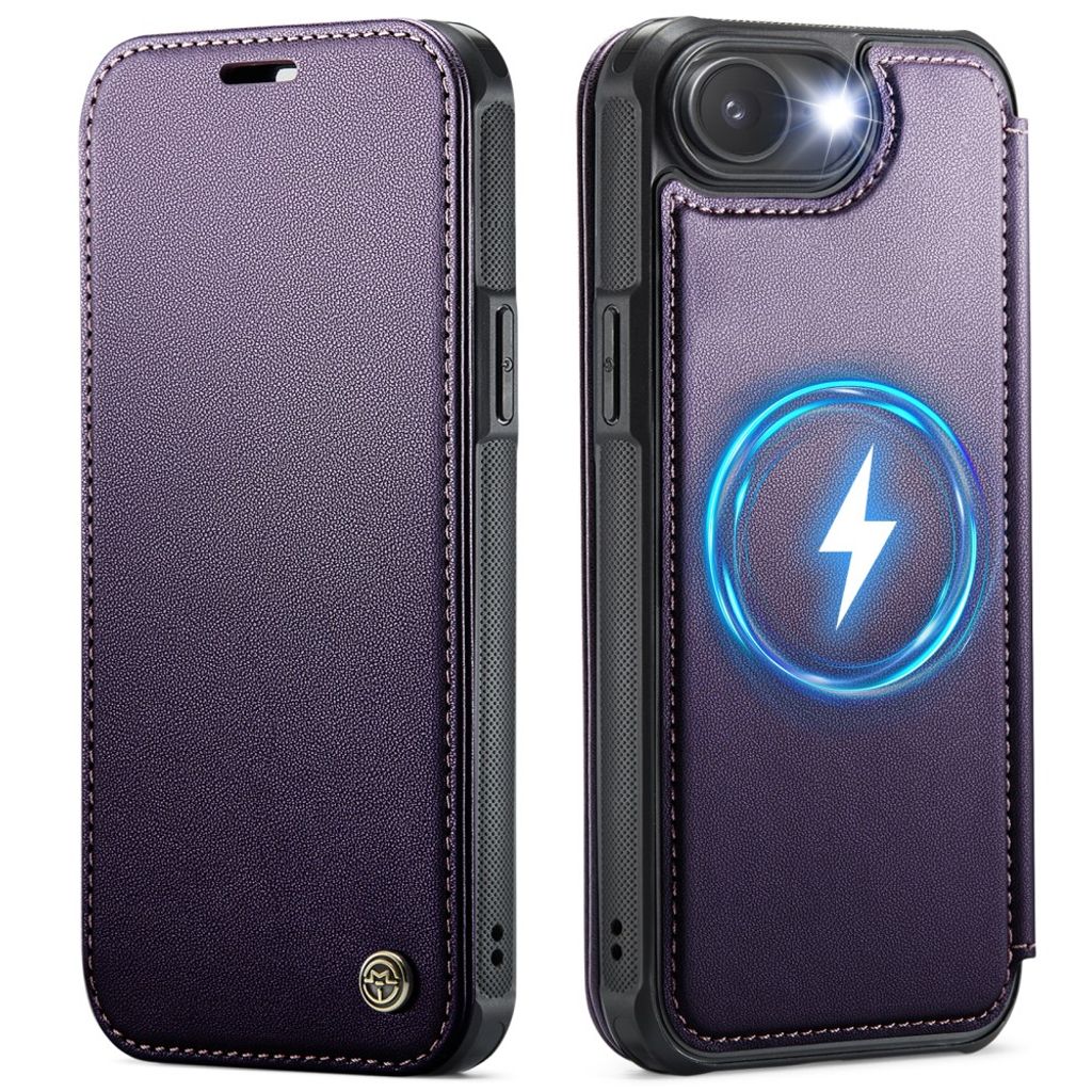 CASEME iPhone 16e/17e Plånboksfodral MagSafe RFID-blockering - Lila