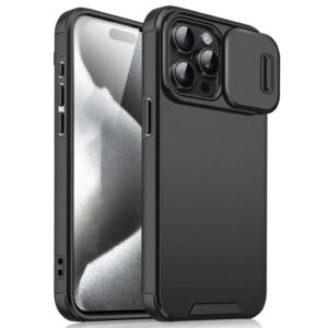 iPhone 16 Pro Max Skal med skjutbart kameraskydd – Svart