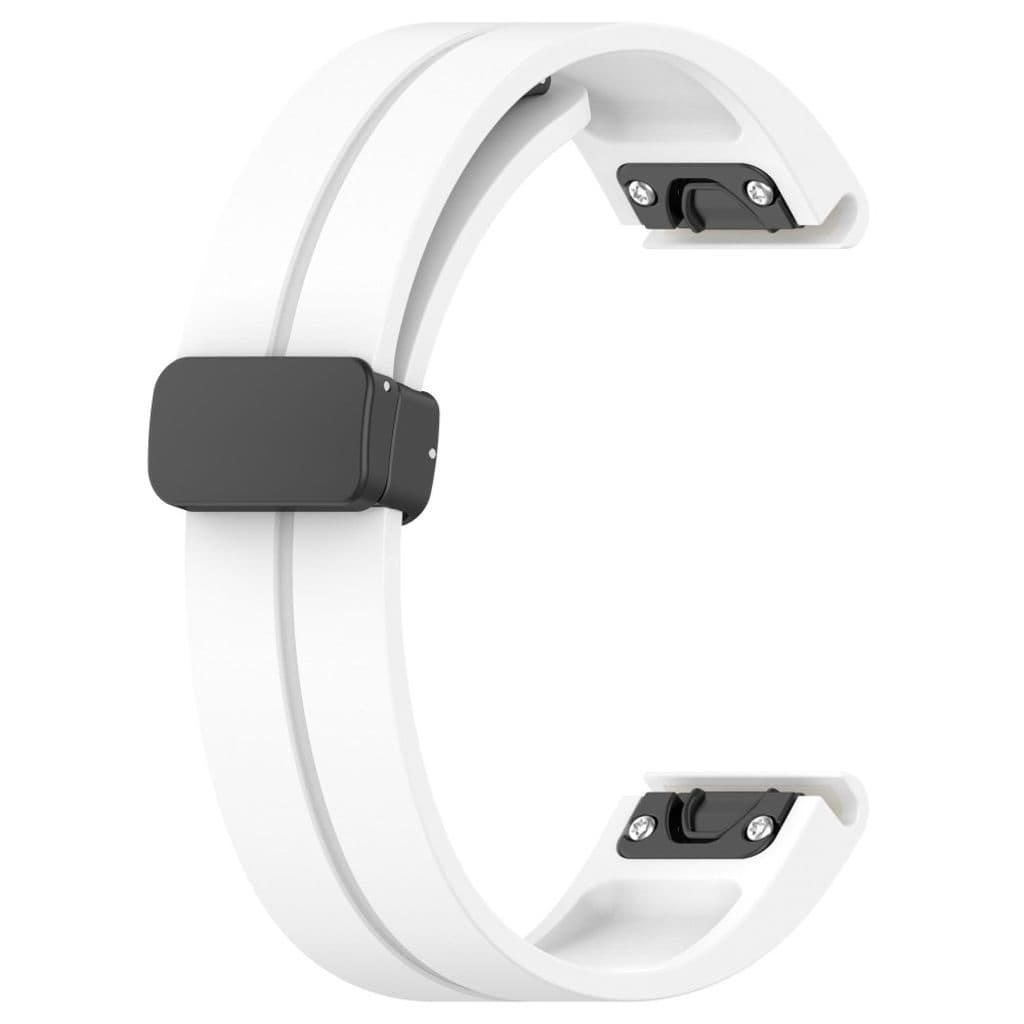Garmin Fenix 7S/6S/6S Pro etc. Klockarmband i silikon med magnetlås - Vit - Bild 2