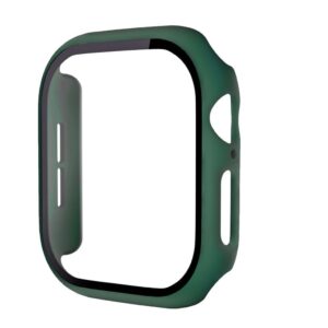 Apple Watch 12 42mm Skal med skärmskydd i härdat glas - Mörkgrön