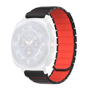 Samsung Galaxy Watch9/9 Classic/8/8 Classic Magnetiskt silikonarmband - Svart/Röd