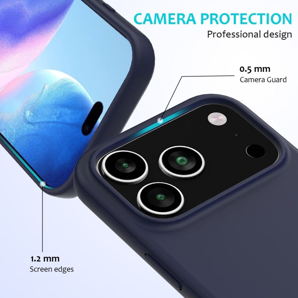 iPhone 17 Pro Silikonskal - Mörkblå - Bild 2