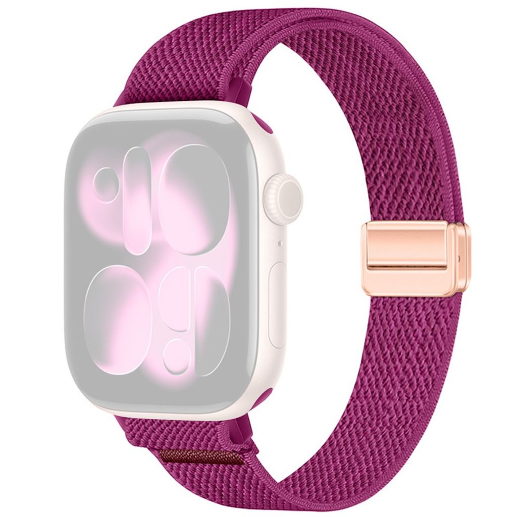 Apple Watch 49/46/44/42mm Tunt Nylon Armband - Magenta