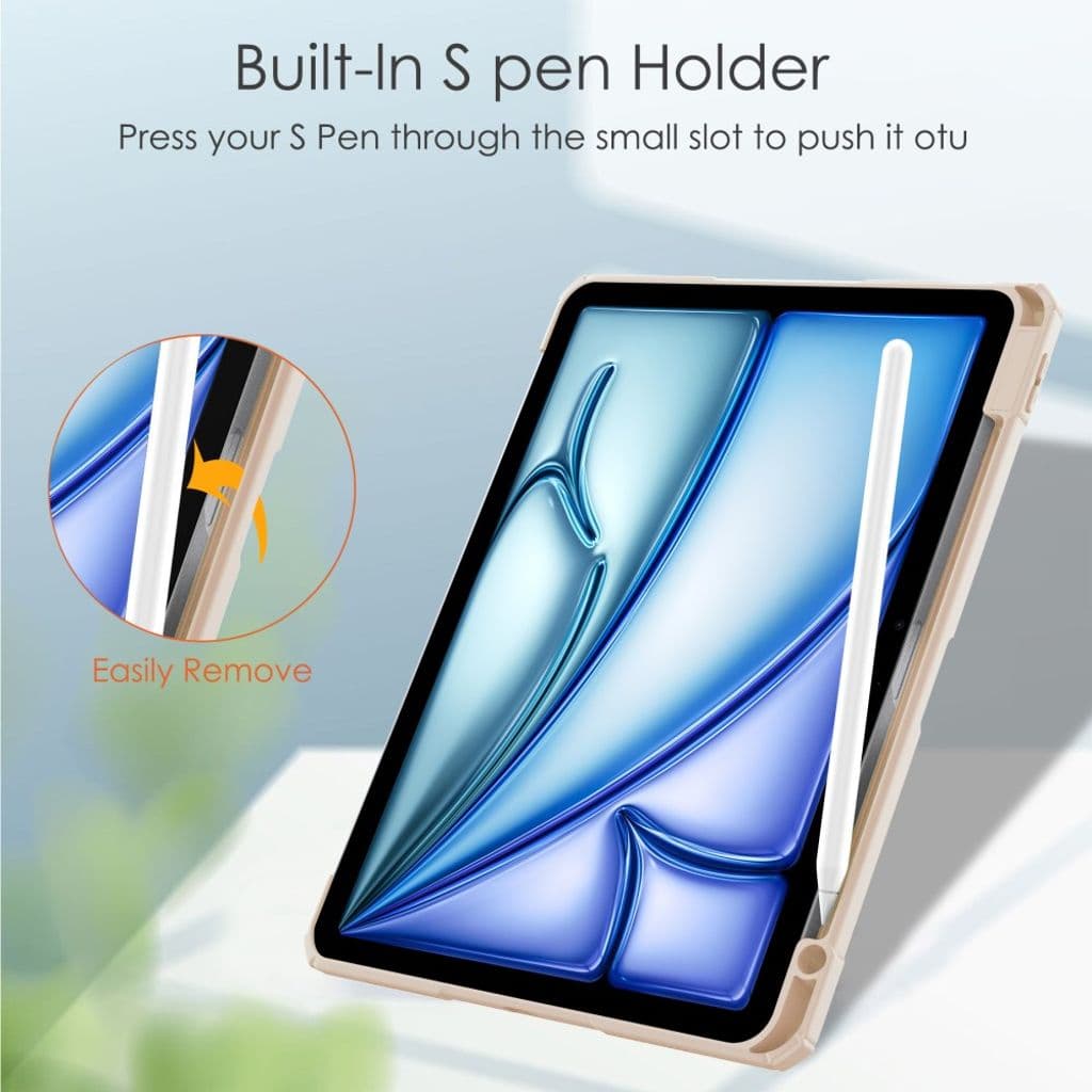 iPad Air 11" 2024/2025 Tri-fold fodral med pennfack - Rosa - Bild 7