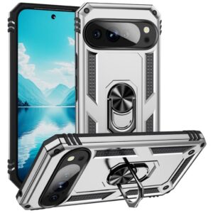 Google Pixel 10 / 10 Pro Telefonskal med Stativ - Silver