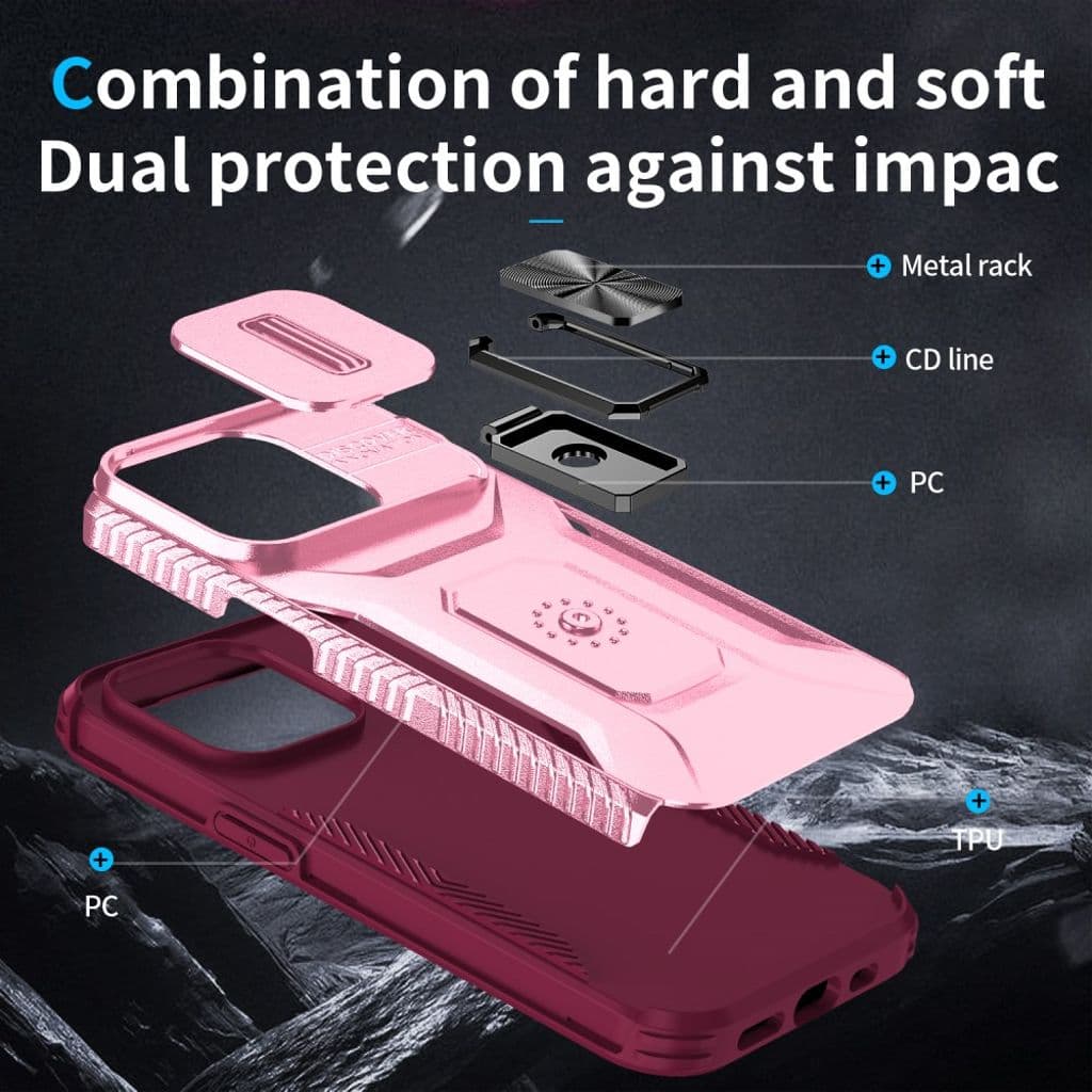 iPhone 14 Pro Skal Ringställ/Kameraskydd – Rosa - Bild 3