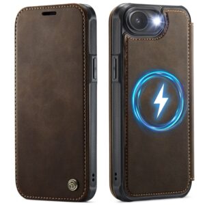 CASEME iPhone 16e/17e Plånboksfodral MagSafe RFID-blockering - Brun