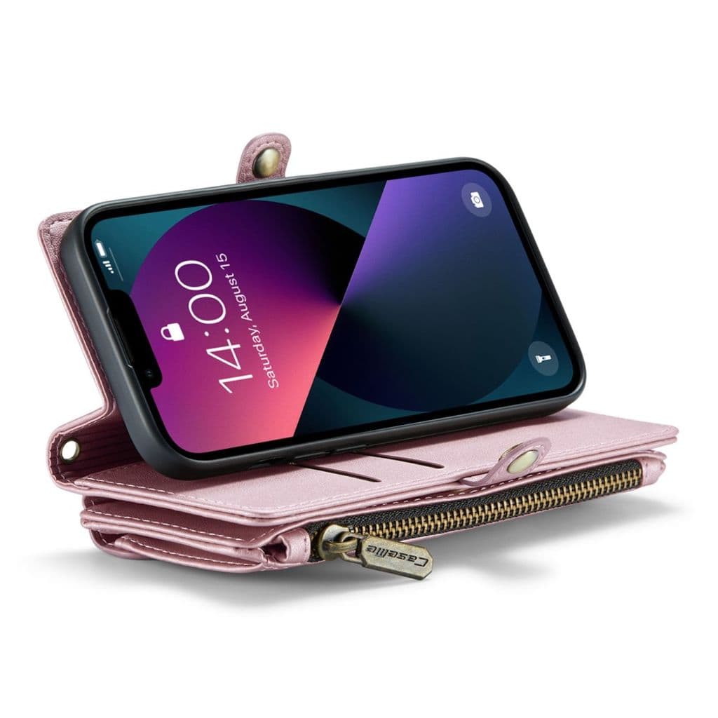 iPhone 13 Plånboksfodral Korthållare - Rosa - Bild 3